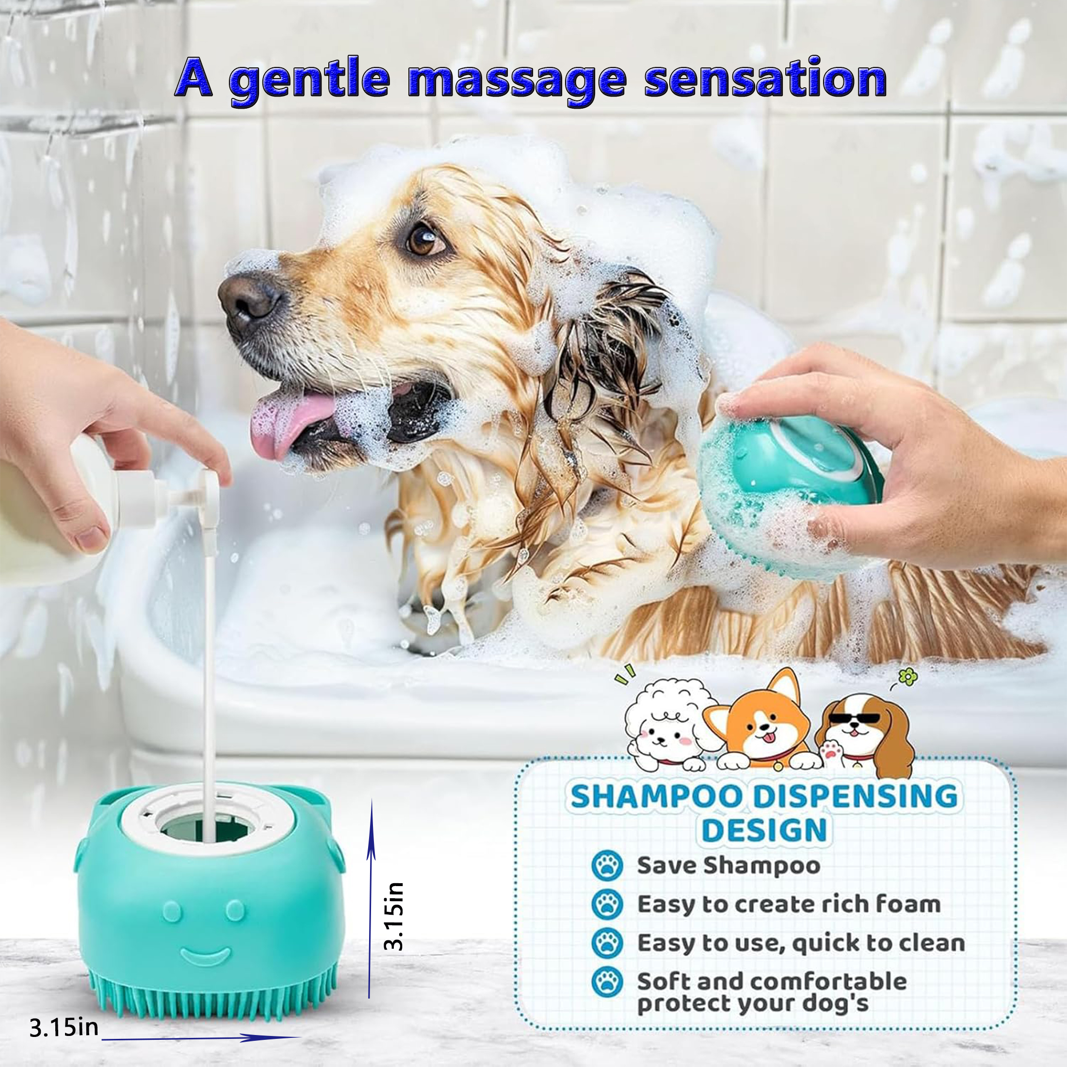 DXIMRX 7-Piece Cat and Dog Grooming Kit in Blue photo 6