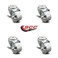 thumbnail image 2 of 3 Inch Semi Steel Wheel Swivel Bolt Hole Caster Set with Brake Service Caster, 2 of 2
