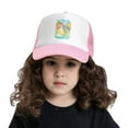 thumbnail image 2 of PAYOHTO Kids Leaves Palm Tree Baseball Hat Back Adjustable Mesh Breathable Hats Pink Trucker Cap Outdoor Fishing Sun Caps for Boys or Girls ages 4-10, 2 of 9