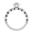 thumbnail image 3 of Round Halo Diamond Engagement Rings for Women Stackable Marquee Design 18K White Gold 0.50 CT TW (G,VS1), 3 of 5