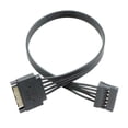 thumbnail image 2 of Soumake Hard Drive Cable High Efficiency Transmit Data Compact 1 To 5 Sata 15Pin Hard Drive Power Supply Splitter Cable For Computer Practical, 2 of 7