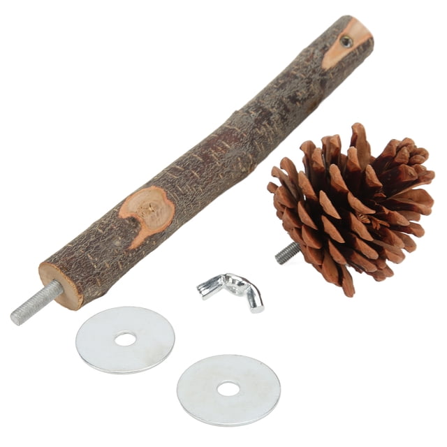 Poste De Soporte Para Pájaros De Perca Natural, Soporte Para Pájaros Resistente A Mordeduras Con Cono De Pino Para Cotorras Para Periquitos ANGGREK Otros