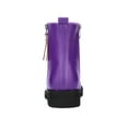 thumbnail image 5 of BLISSFUL STEP Women's Ankle Boots Faux Leather Low Chunky Heel Side Zipper Purple 9, 5 of 8