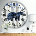 thumbnail image 2 of DesignArt The Blue Bear Large Wall Clock, 2 of 2