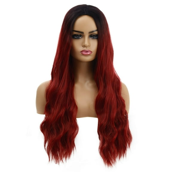 SUCS Long Women's Wig - Natural Synthetic Wig Shadow Curly Wig For Women