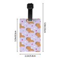 thumbnail image 4 of Luggage Tags for Suitcases, Valentine's Day Capybaras Leather Bag Luggage Tags ID Label Tags Privacy Protection Travel Bag Labels, 4 of 6