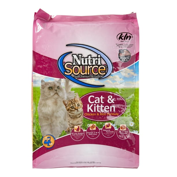 NutriSource Chicken & Rice Flavor Dry Cat Food for Kitten, 16 lb. Bag