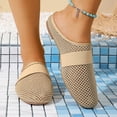 thumbnail image 4 of hoksml Women's Pointed Toe Mesh Mules, Elastic Band Detail, Breathable Flat Casual Shoes, 4 of 9