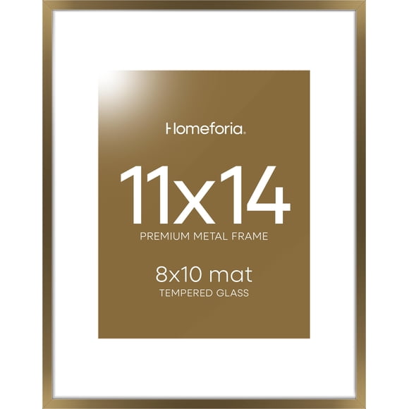 Marco de fotos Homeforia Bronze 11x14 con tapete 8x10 con vidrio