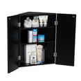 thumbnail image 5 of Eclife Rectangle Corner Medicine Cabinet with Mirror Wall Mounted Bathroom Organizer, Black, 5 of 7