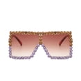 thumbnail image 4 of Kmbangi Kids Oversize Square Sunglasses Bling Rhinestone Frame Sunglasses, 4 of 5