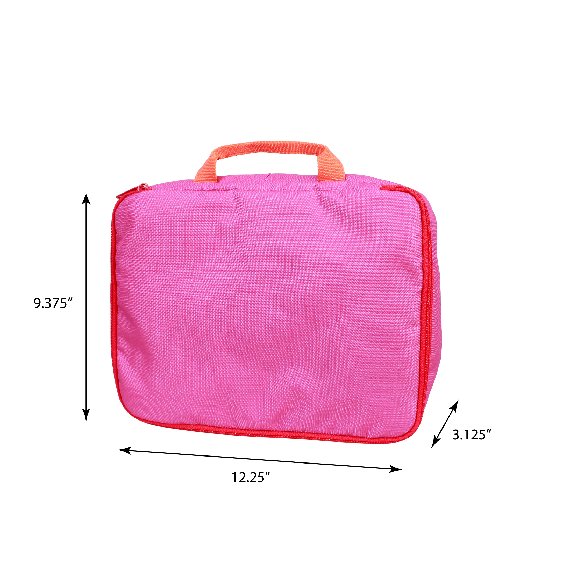 CRCKT Kids 3-Piece Zippered Polyester Packing Cube Set - Red, Orange, Hot Pink Colorblock