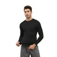 thumbnail image 4 of Fymall Men Long Sleeve Tight Quick Dry T-shirt Compression Tops, 4 of 7