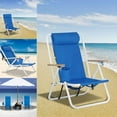 Portable High Strength Beach Chair with Adjustable Headrest, Folding