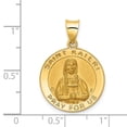 thumbnail image 4 of Auriga 14K Yellow Gold Polished / Satin St. Kateri Hollow Medal Pendant (L-26.5mm, W-18.7mm), 4 of 6