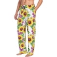 thumbnail image 6 of Fuzoiu Sunflowers Print Men's Pajama Pants,Lounge Pants for Men,Lounge PJ Bottoms,Sleepwear Pants with Drawstring Pockets -Medium, 6 of 6