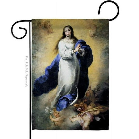 Ornament Collection G192376-BO 13 x 18.5 in. The Immaculate Conception Garden Flag with Religious Faith Double-Sided Decorative Vertical House Decoration Banner Yard Gift