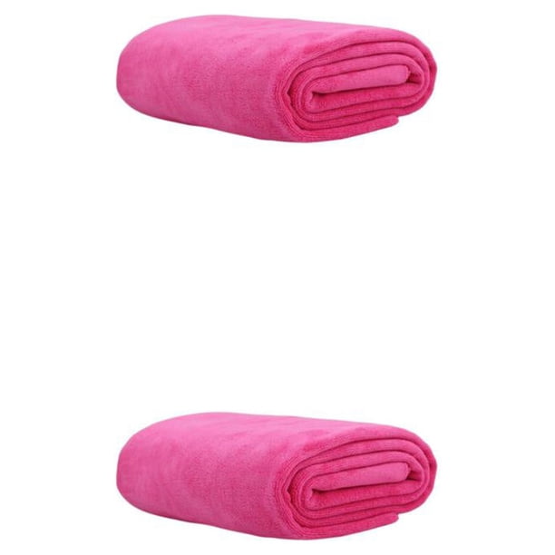 Toalla de Baño Cateissary de Microfibra Velour Doble Cara Rosa Oscuro 70*140/grueso
