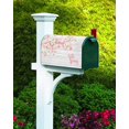 thumbnail image 4 of Magnetic Mailbox Cover, Hello Spring Pink Romantic Peach Blossom Wood Grain Mailbox Wraps Post Box Cover Garden Yard Outdoor Decor Standard Size 18x21 Inch, 4 of 6