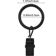 thumbnail image 3 of Metal Curtain Rings with Clips, Heavy Duty Curtain Hooks for Drapes, Curtain Hangers Clips, Drapery Curtain Clip Rings, 3 of 6