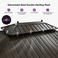 thumbnail image 4 of PURPLE LEAF Pavillon Extérieur à Toit Rigide 12 Pieds X 20 Pieds pour Patio, Grand Cadre en Aluminium, Double Toit en Métal avec Moustiquaire Robuste et Rideaux pour Pavillon à Toit Rigide Permanent, Kaki, 4 of 14
