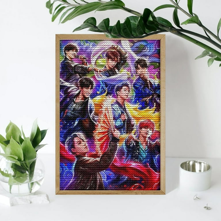 Stray Kids Diamond Art Kits for Adults DIY 5D Diamond Dots Paint