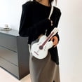 thumbnail image 6 of Jiibva Women Violin Shape Crossbody Bag PU Leather Shoulder Bag Casual Messenger Bag Fashion Handbag, 6 of 7
