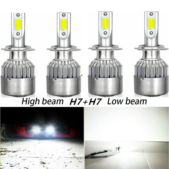 4pcs H7 LED Headlight Bulbs High/Low Beam Conversion Kits For BMW 328i 1999-2015