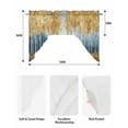 thumbnail image 6 of Blue Yellow Kitchen Swag Valances for Windows, Modern Abstract Oil Expressionism Swag Valances Curtains for Living Room, Rod Pocket Window Treatments for Bathroom, Bedroom, Cafe, 56"x36", 6 of 6