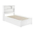 thumbnail image 3 of Rosebery Kids Transitional Solid Wood Twin Trundle Platform Bed in White, 3 of 7