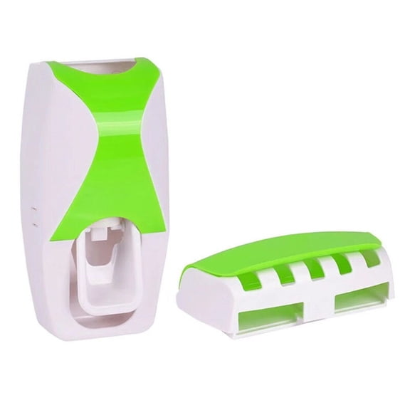 Wall Mounted Bathroom Automatic Toothpaste Dispenser   5 Toothbrush Holder Stand