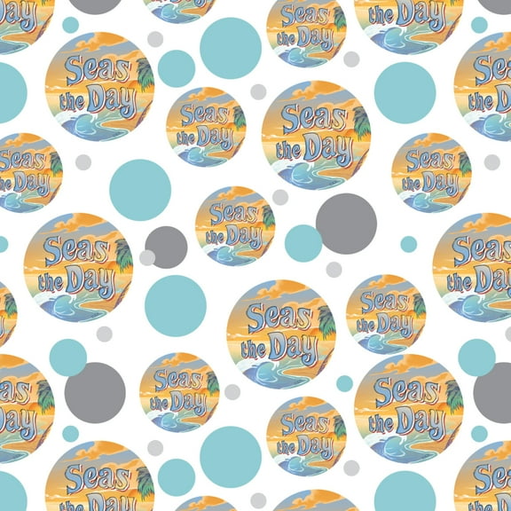 Seas The Day Beach Ocean Tropical Premium Gift Wrap Wrapping Paper Roll