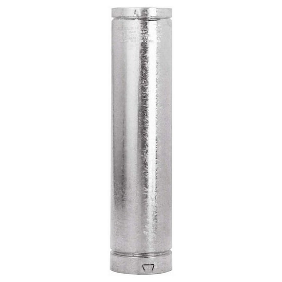 Selkirk 4" Diameter Round Pipe, Aluminum Type B Gas Vent with Lock Tab, 36" Length, 104036