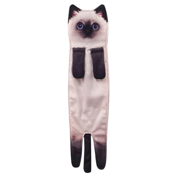 Toallas para el Baño Lindo Gato Pañuelo Cocina Del Baño - Linda Decoración Gato Decoración Colgante Toalla Cara Toalla Super Absorbente Suave - Casa Gato Entusiasta Toallas de Mano para el Baño