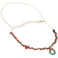 thumbnail image 4 of Pulsera navideña GOOHOCHY ajustable, multicolor trenzada, con dijes navideños, 4 of 8