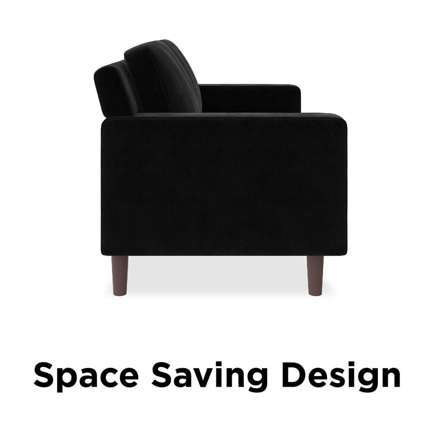 Canapé rembourré trois (3) places Brynn de DHP, mobilier de salon, velours gris