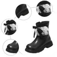 thumbnail image 4 of Gvdentm Little Girl Boots Size 13 Girls Lining Knee High Winter Motorcycle Riding Boots Toddler/Little Kid/Big Kid(Black,12), 4 of 6