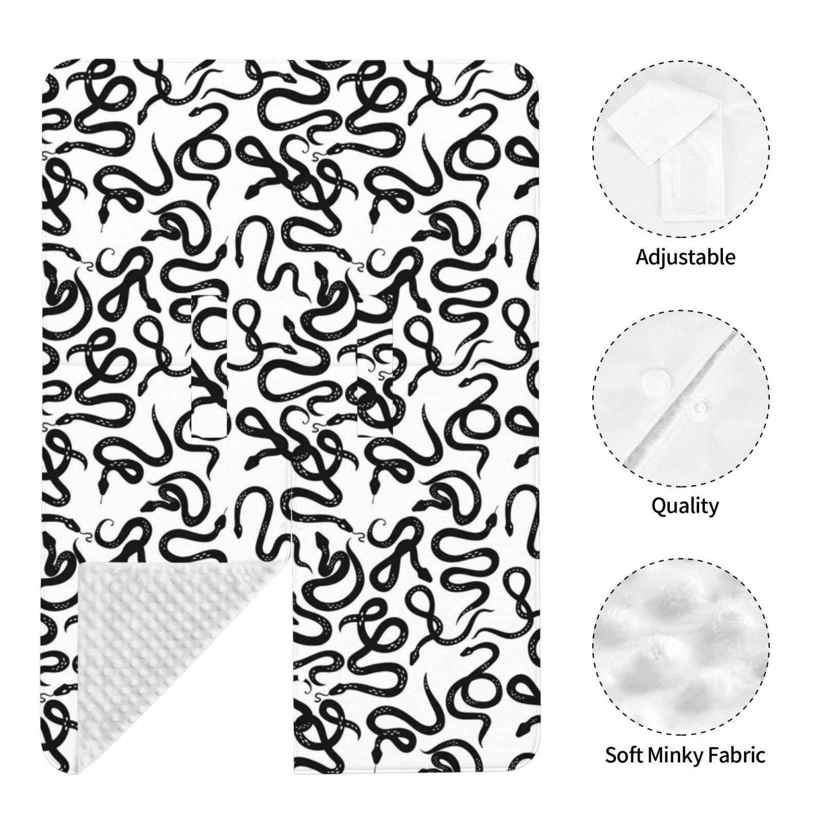 Naloa Hand Drawn Snake Baby Car Seat Cover, Breathable Baby Carrier Cover, Multiuse Baby Carrier Cover & Nursing Breastfeeding Cover