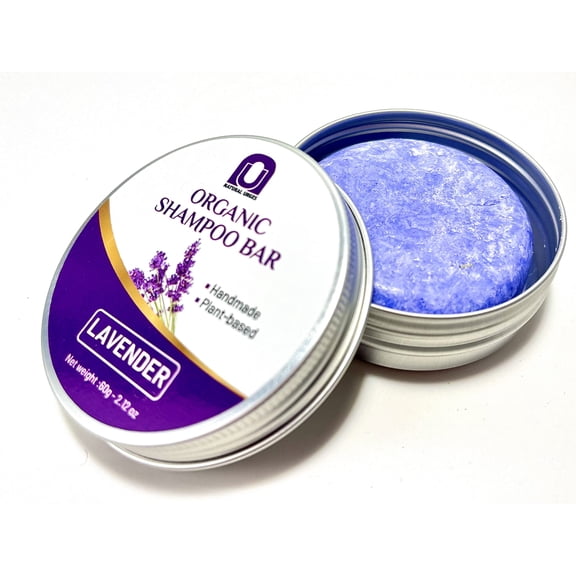 Natural Urges Shampoo Bar, Homemade, Plant-Based, Organic Lavender Scent - 75 Washes
