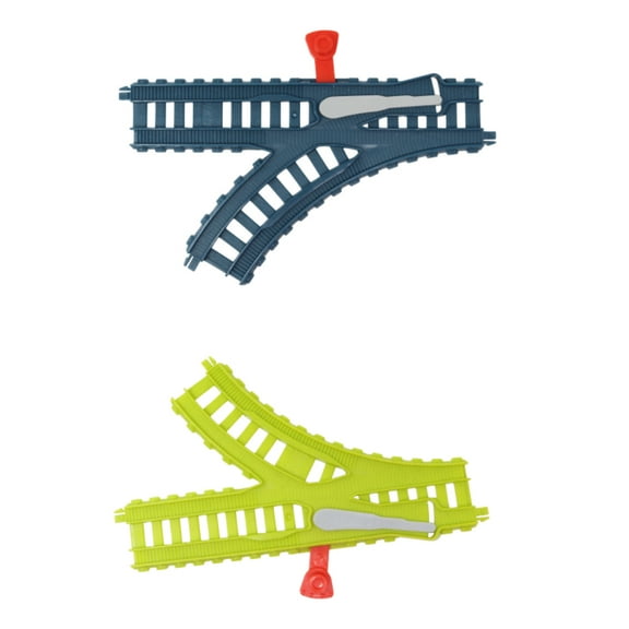Replacement Part for Fisher-Price Thomas & Friends Crystal Caves & Trains Mega Set HHV21 - Replacement 1 Blue Left Turn Track TL and 1 Green Track with Switch TR