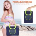 thumbnail image 5 of iPad Mini 5 Case for Kids, iPad Mini 5th Generation Case /iPad Mini 4 Case, Heavy Duty Rugged Shockproof Case with Stand /Hand Grip Holder for iPad Mini 5th/4th 7.9 Inch - Navyblue/Green, 5 of 8