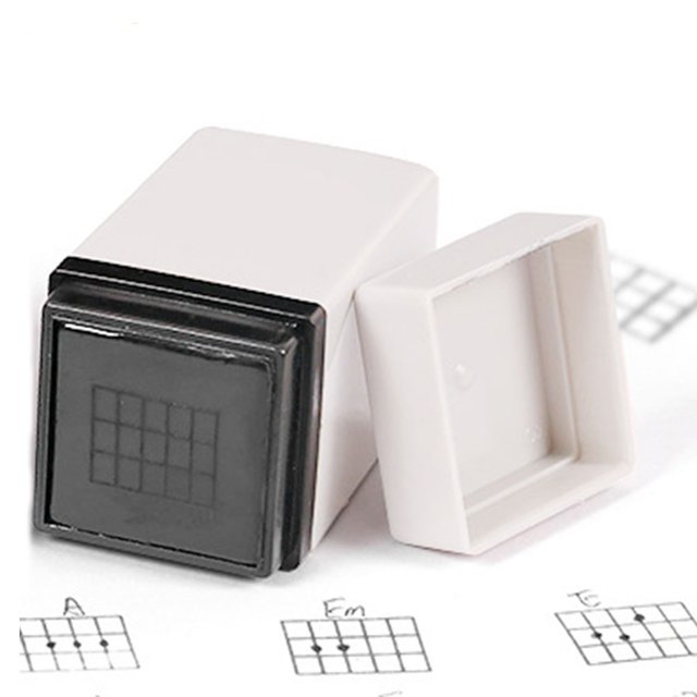 1 Pcs Guitar Ukulele Chord Print Signet Stamp Drawing grid for Beginner Tools