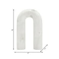 thumbnail image 5 of Marble Rounded Horseshoe for Home or Office Decor - Accent Display for Bathroom, Living Room, and Shelf Styling - Curved Figurine Sculpture Ornament for Coffee Table Decor or Bedroom - 8", White, 5 of 13