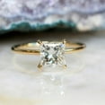 thumbnail image 3 of SOLITAIRE JEWELS 1.5CT Princess Moissanite Hidden Halo Diamond Engagement Ring Solid 18K Yellow Gold, 3 of 5