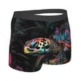 thumbnail image 3 of Balery Colorful Plant Turtle A Men's Boxer Briefs, Soft and Breathable Cotton Underwear with nylon Waistband-Medium, 3 of 9