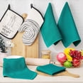 thumbnail image 6 of Simmore 100% Cotton Waffle Weave Dish Cloths for Washing Dishes, Super Soft and Highly Absorbent Dish Cloths for Kitchen, 12x12 Inches, 12-Pack, Teal, 6 of 7