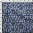 thumbnail image 3 of oneOone Viscose Jersey Fabric Paisley & Floral Ikat Print Fabric BTY 60 Inch Wide, 3 of 5