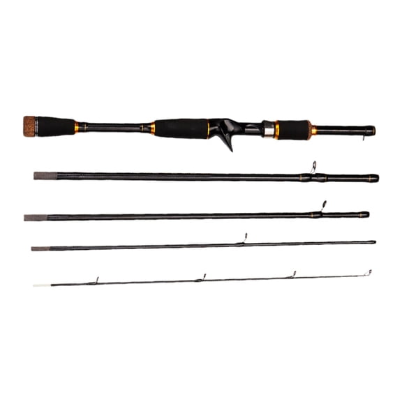 SHZONS Portable Fishing Pole Lightweight Carbon Fiber Spin Rod Fishing Pole Casting Rod 2.1-Meter Removable Baitcasting Rod for Fresh & Saltwater Horse Mouth Fish