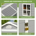 thumbnail image 3 of Patiowell Plastic Storage Shed with Resin Frame, 6 x 4 ft, Gray & White, 3 of 10