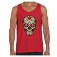 thumbnail image 1 of Awkward Styles Rose Eyes Skull Tank Top for Men Sugar Skull Tank Men's Day of the Dead Muscle Tank Dia de los Muertos Gifts for Him Halloween Tank Top Skull Gifts Red Roses Sugar Skull Muscle Shirt, 1 of 4